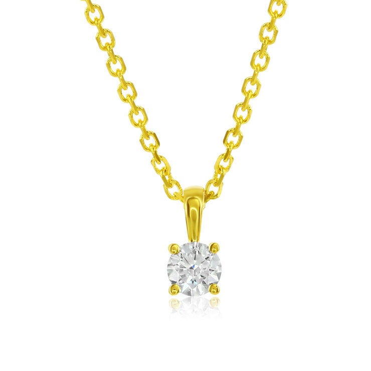 18K イエローゴールド 0.30カラット ダイヤモンド ペンダント