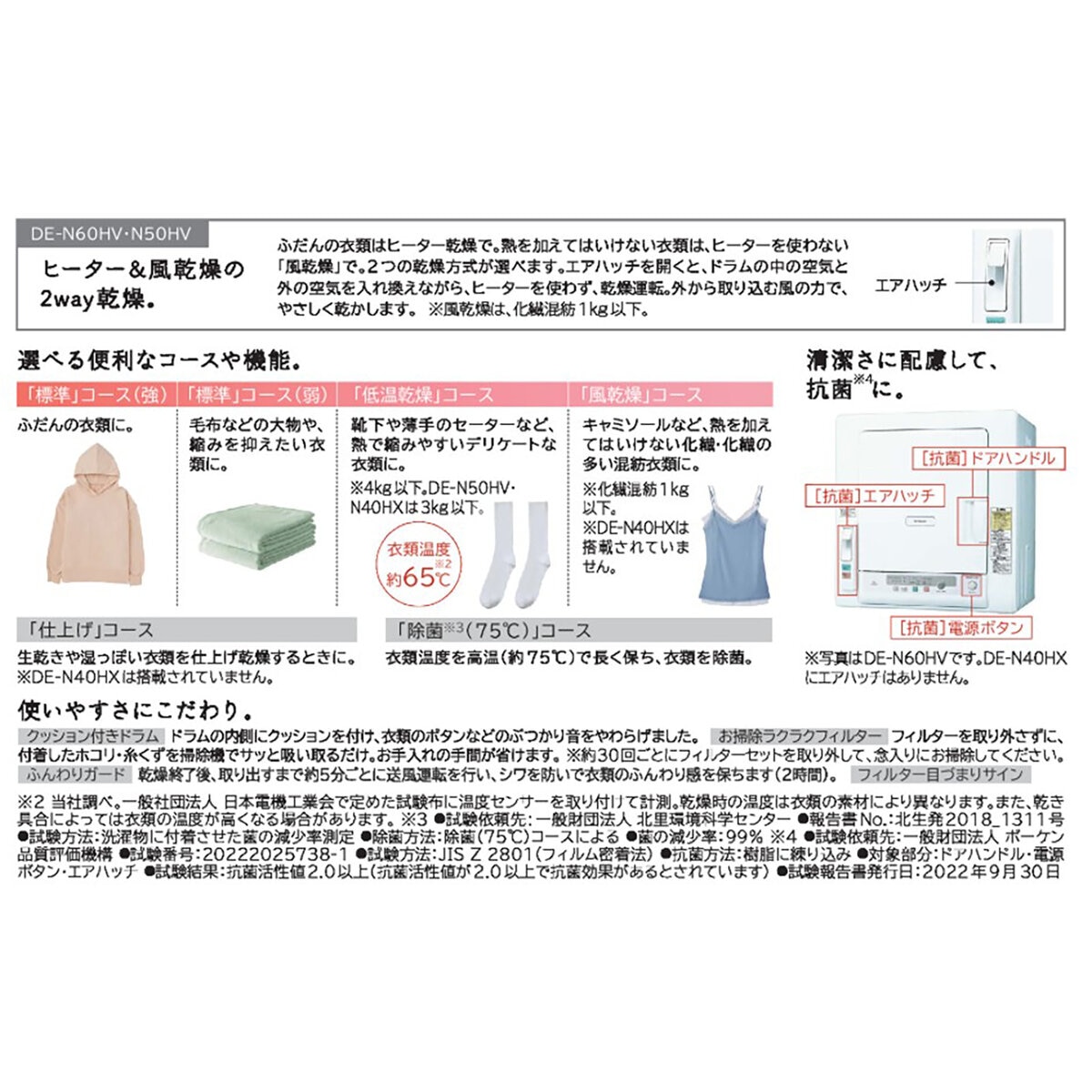 日立 6kg 衣類乾燥機 DE-N60HV