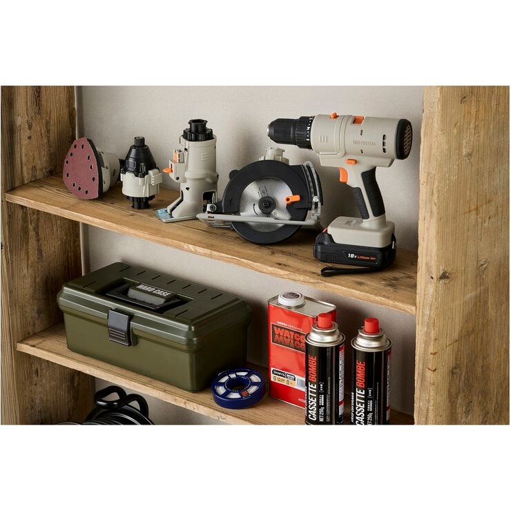 アイリスオーヤマ 18Vマルチギア ドリルドライバーセット