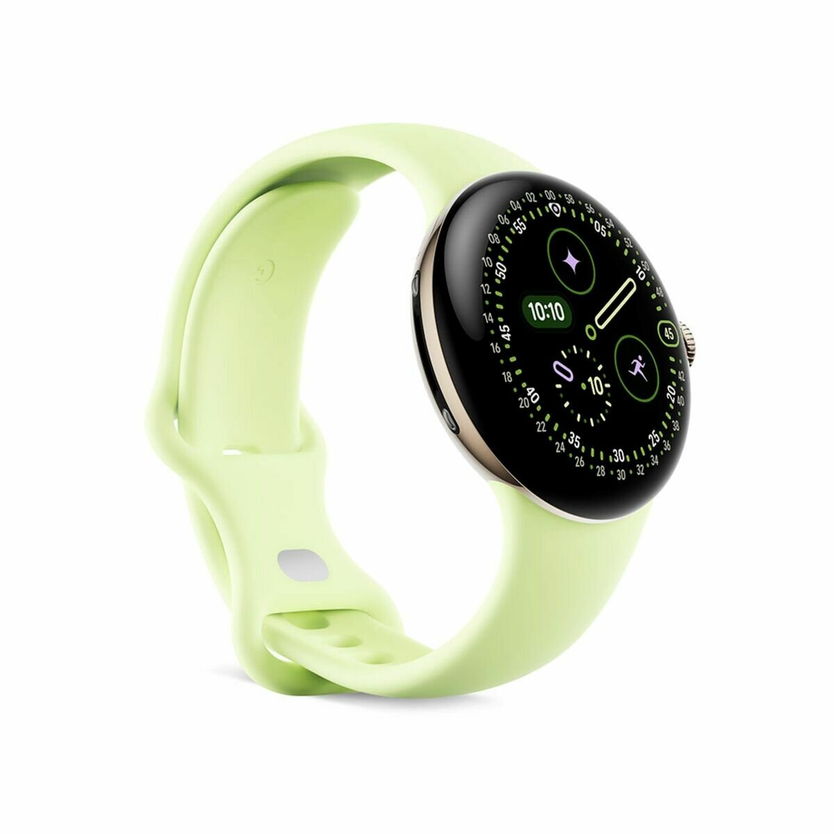 グーグル ピクセルウォッチ 4 41mm シャンパンゴールド アルミケース / レモングラス アクティブ バンド