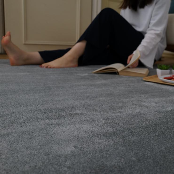 スミノエ 防炎、防音ラグ カーム 140 x 200cm ブルーグレー