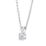 14K ホワイトゴールド 0.50カラット ソリティア ダイヤモンド ネックレス