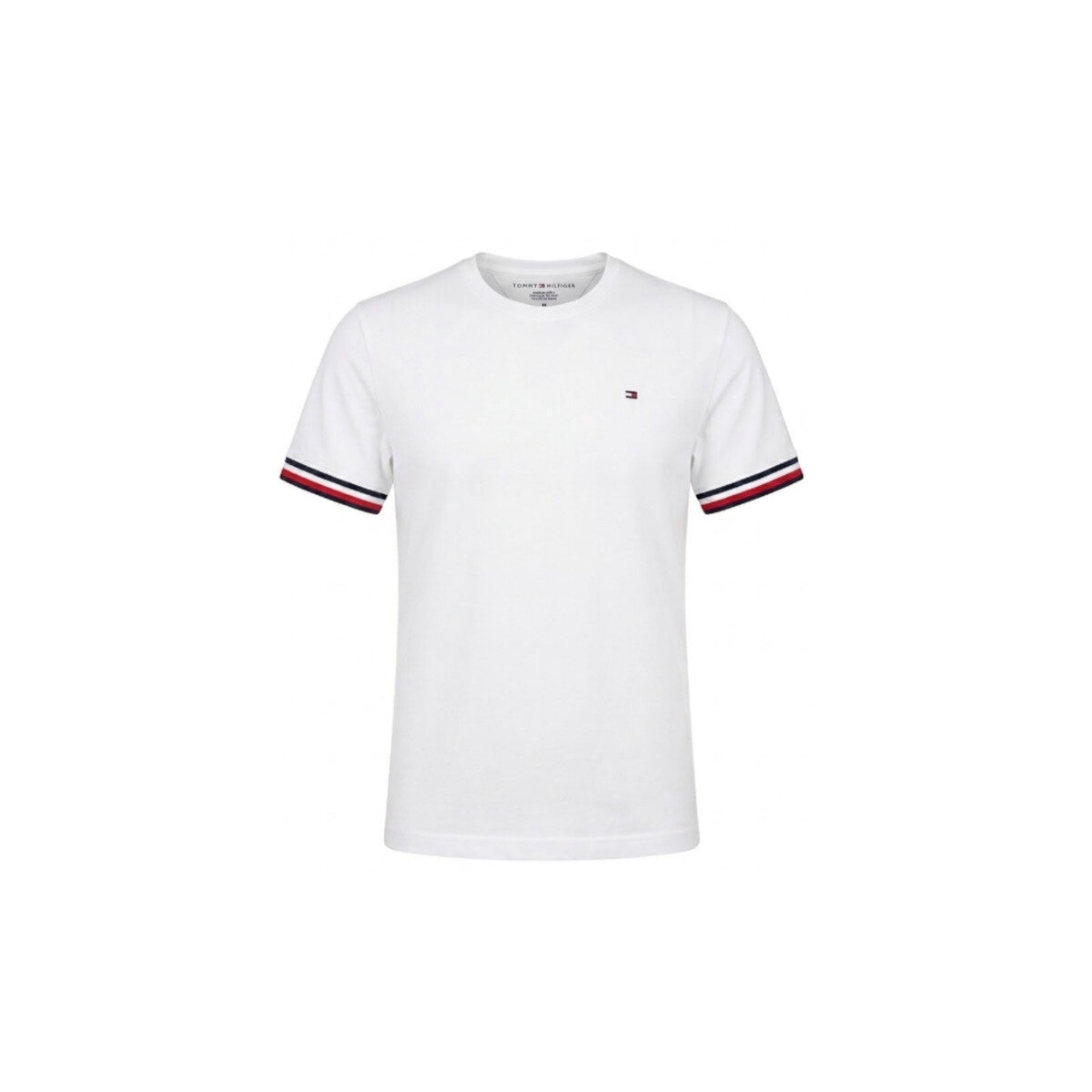 トミーヒルフィガー メンズ 半袖 Tシャツ ホワイト B（OPTIC WHITE）M