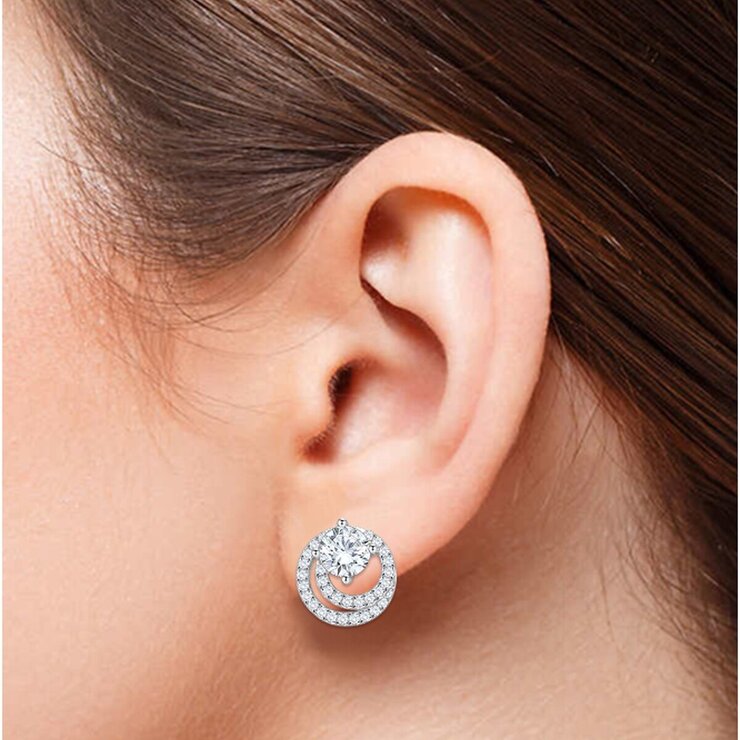 18K ホワイトゴールド 0.80カラット ダイヤモンド ピアス 18K ホワイトゴールド 0.80カラット ダイヤモンド ピアス