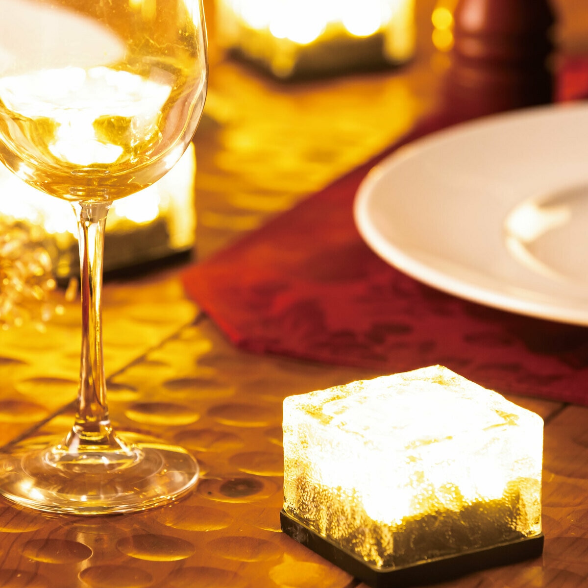 ダイス LEDソーラーキューブライト 6個セット