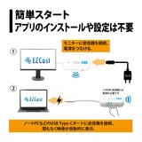 プリンストン EZCastPocket ワイヤレスプレゼンテーションデバイス (USB-C to HDMI)