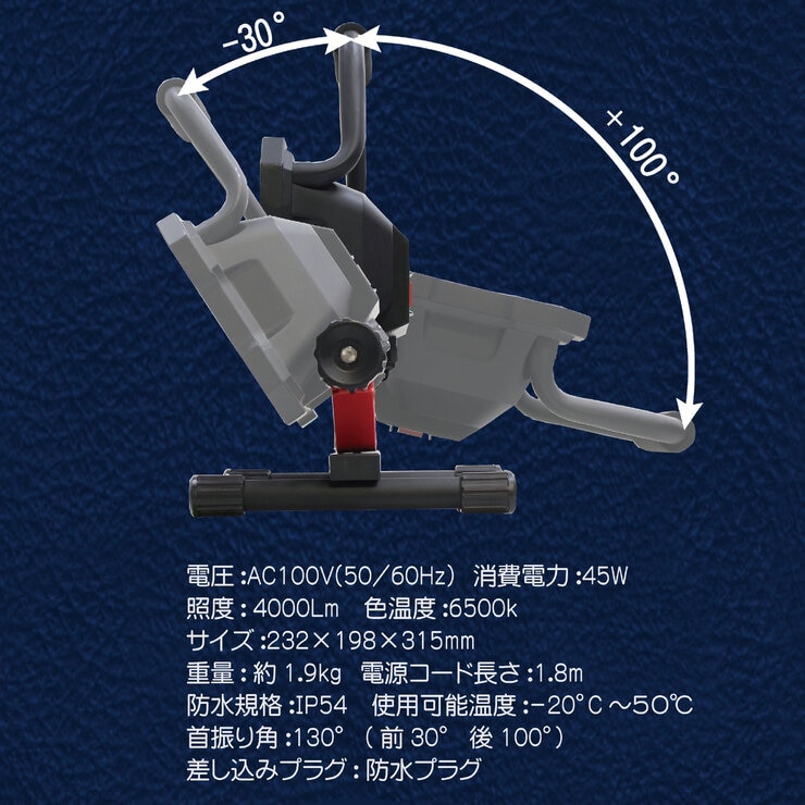 POWER BUILT LED投光器 4000ルーメン EKS4000