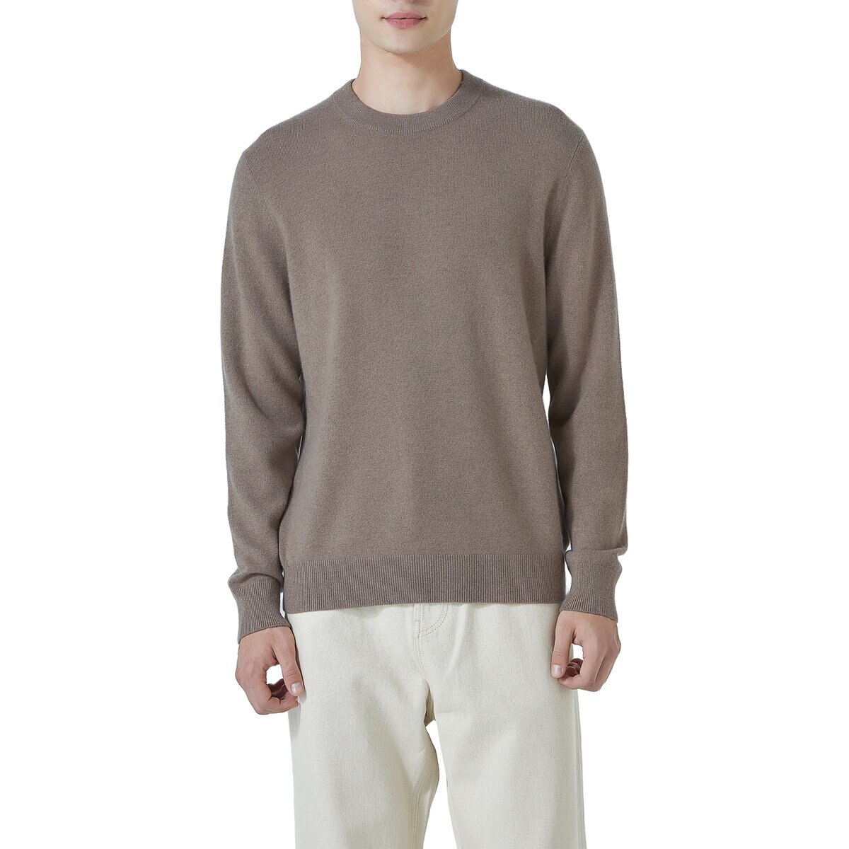 LYDIAVINE メンズ カシミヤ セーター ベージュ L