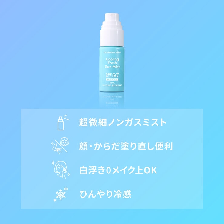 ネイチャーリパブリック アロエ UV ミスト 32mL x 2