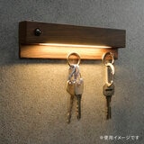 オーム電機 LEDナイトライト 人感＆明暗センサー付き 濃い木目調 NIT-BK10-K