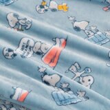 スヌーピー 大判ひざ掛け 152cm x 177cm ブルー