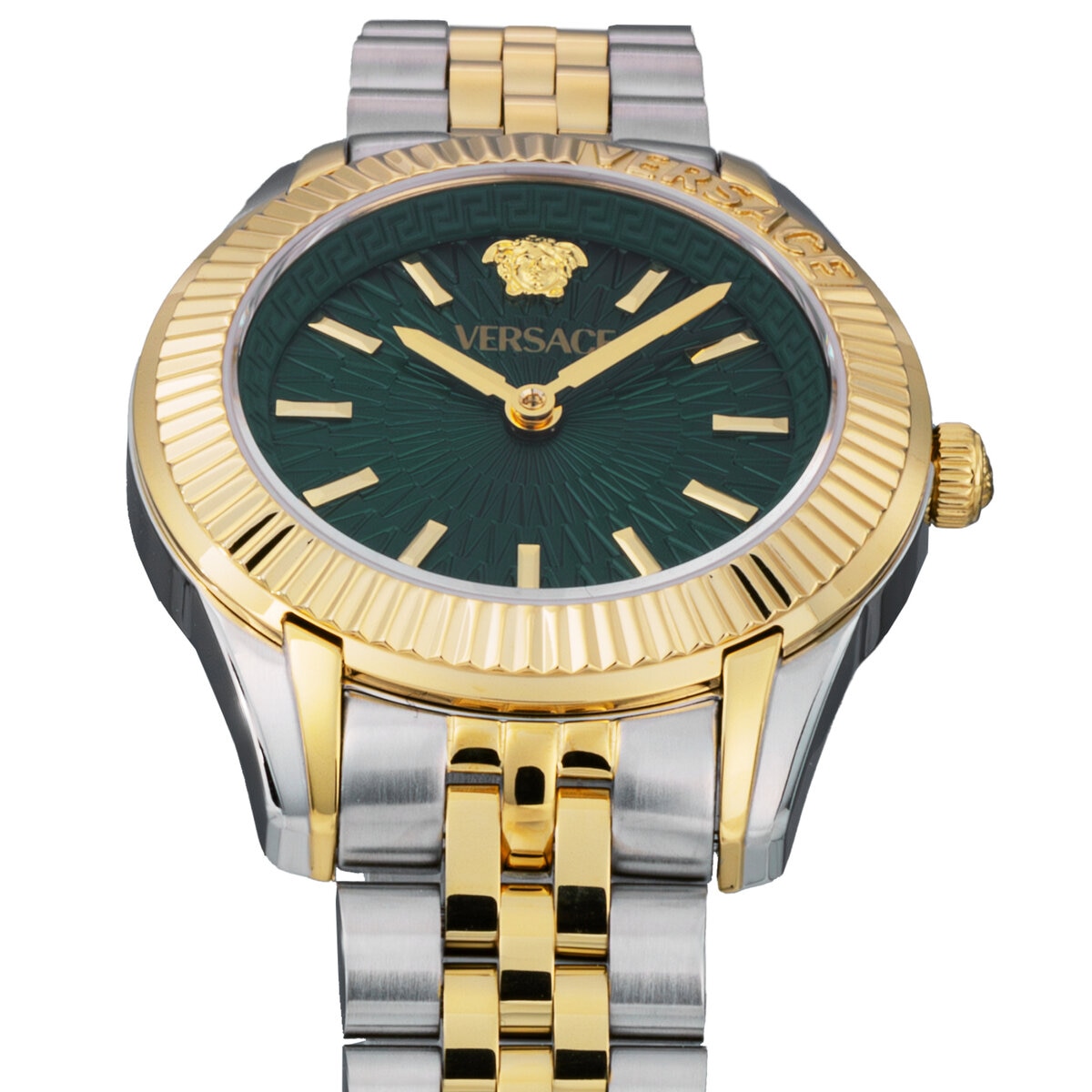 ヴェルサーチェ グレカ レディ グリーン クォーツ VE9CA0324