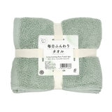 毎日ふんわりフェイスタオル 4枚セット 34cm x 80cm グリーン