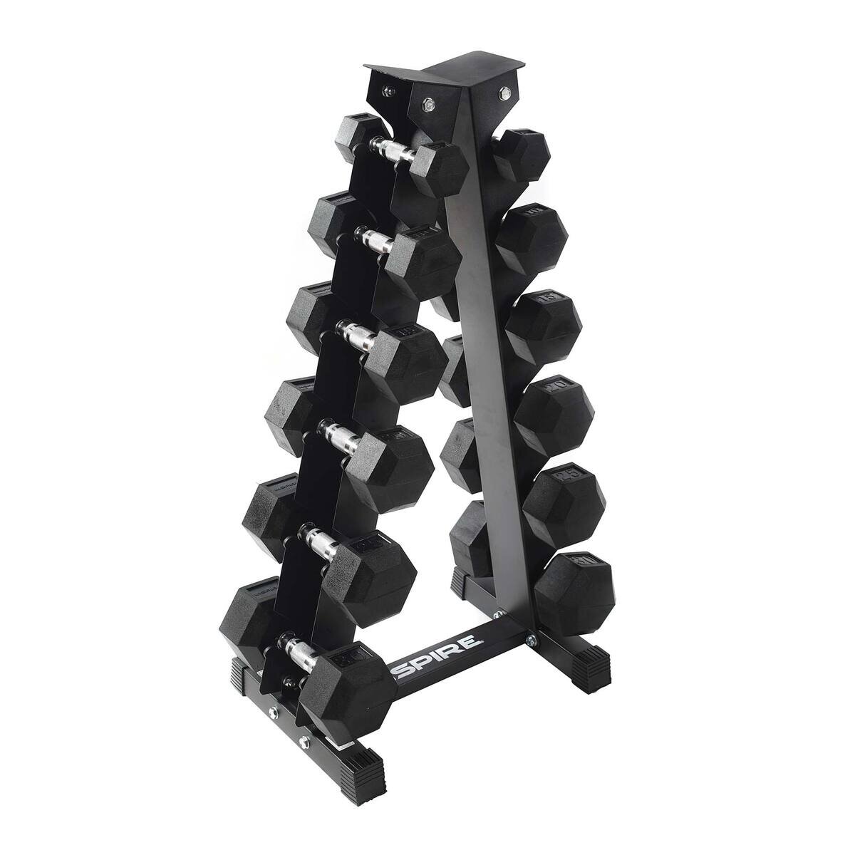 インスパイアフィットネス　PVC ヘックスダンベルセット　ラック付き