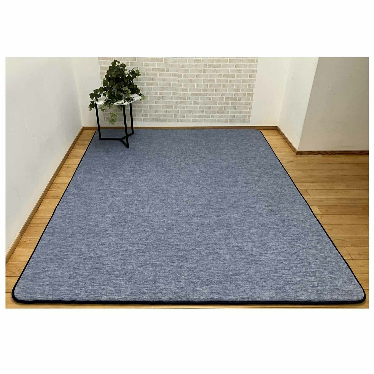 昭和西川 極厚冷感ラグ 180 x 230cm ネイビー