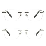 Foster Grant 老眼鏡 ブルーライトカット レクタングラーリムレス +1.50 2本セット Foster Grant 老眼鏡 ブルーライトカット レクタングラーリムレス +1.50 2本セット
