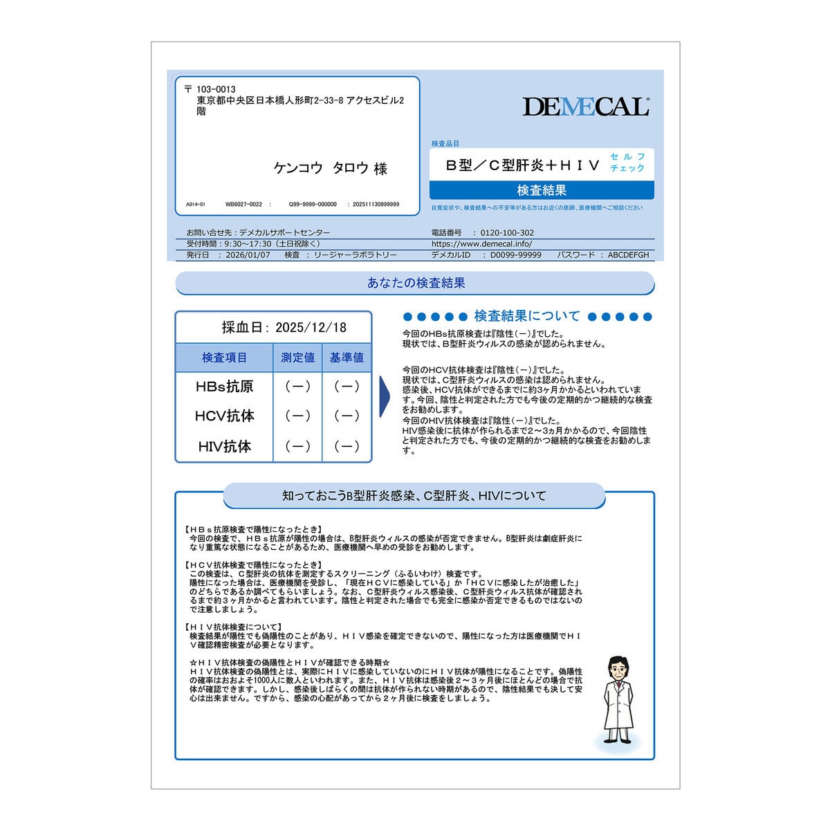 B型C型肝炎+HIV セルフチェック