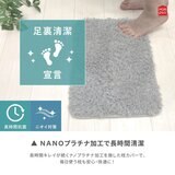 Ask Doctors 抗菌防臭バスマット 35cm x 50cm 2枚組 ライトグレー