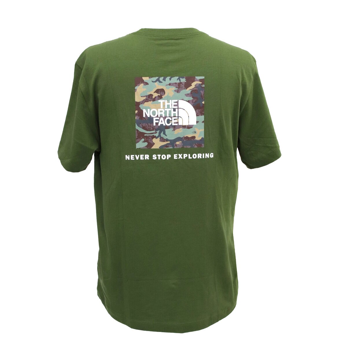 ザ ノースフェイス メンズ エボリューション ボックス カモ フィル 半袖 Tシャツ ウッドランドグリーン XL