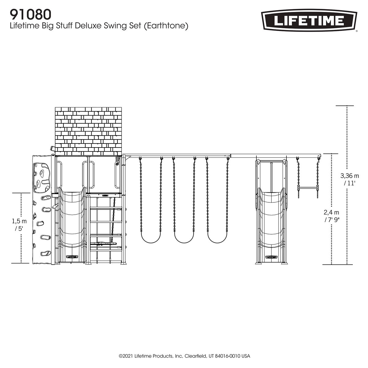 LIFETIME ダブルスライドデラックスプレイセット