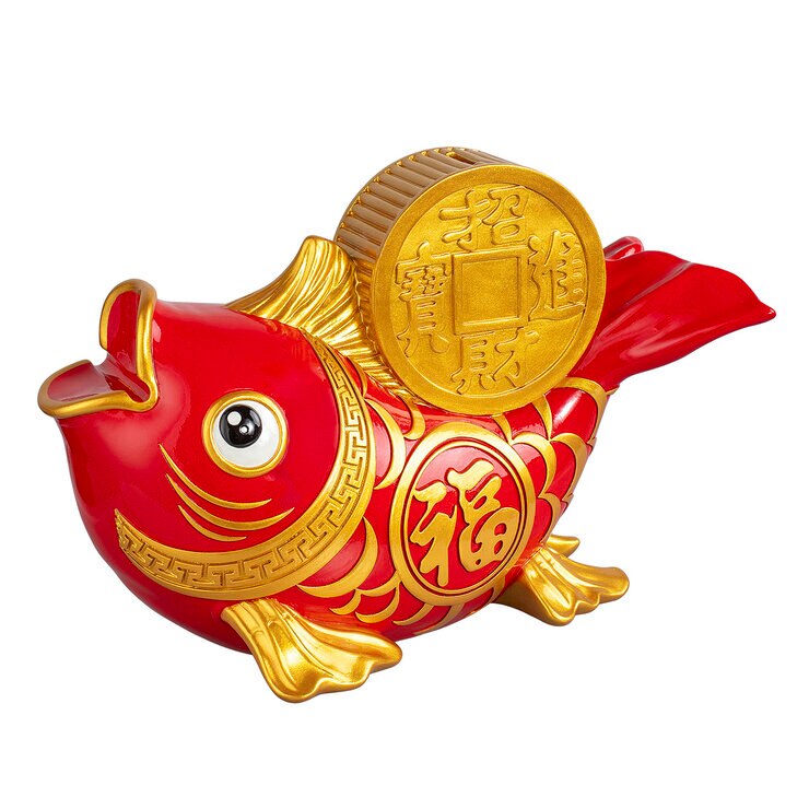 旧正月 魚型貯金箱 旧正月 魚型貯金箱