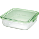 イワキ パック&レンジ 1.2L 耐熱ガラス保存容器 グリーン