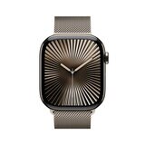 Apple Watch Series 10（GPS + Cellularモデル）- 46mmナチュラルチタニウムケース + ミラネーゼループ