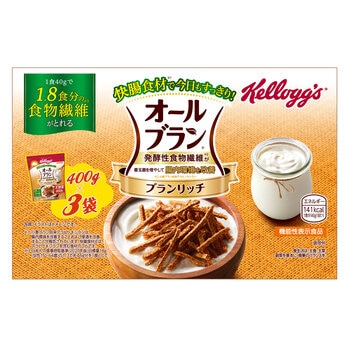 ケロッグオールブラン ブランリッチ 400g x 3