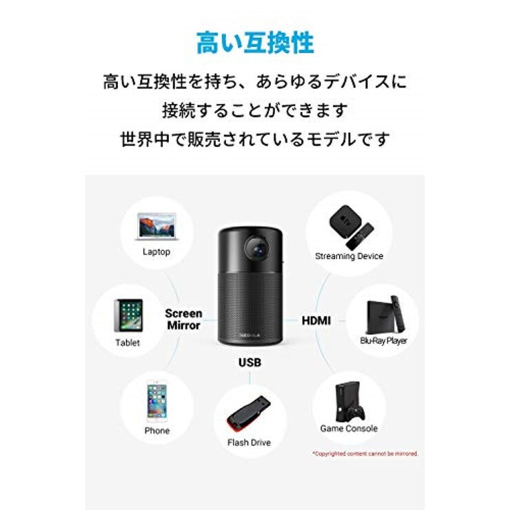 Anker（アンカー）ネビュラ Capsule Pro ポータブルプロジェクター