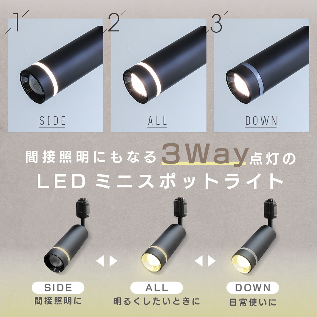 Edison Smart（エジソンスマート） TREO ミニスポットライト ダクトレール用 ブラックTRE-TL182BK・ホワイトTRE-TL182WH