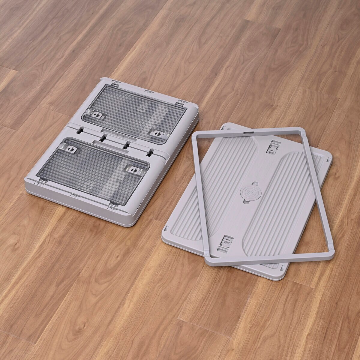 YAMAZEN コンテナフルオープンボックスL 3個組 グレージュ