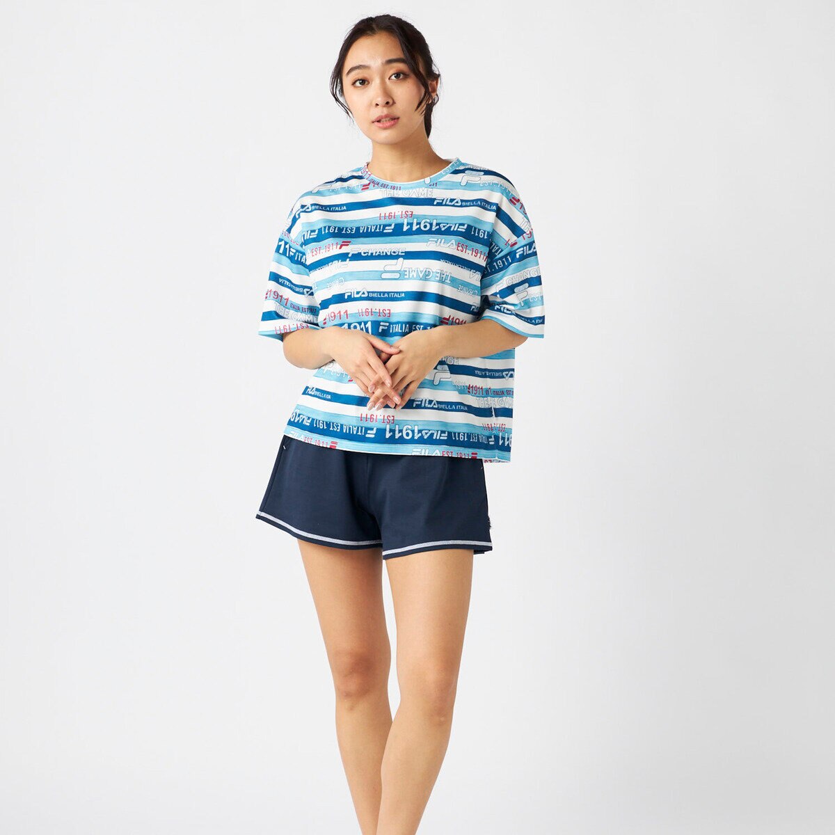 フィラ レディース 水着4点セット ネイビー 9M