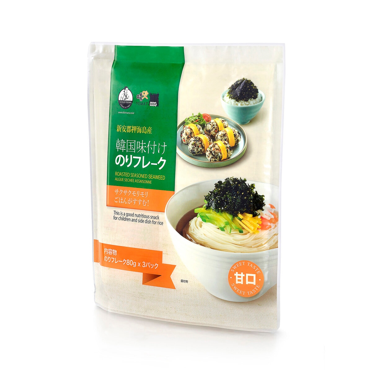 送料0円 YEMAT 韓国 味付け海苔 フレーク 80g×2袋