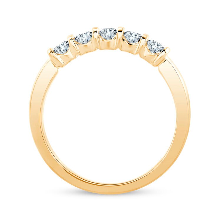 18K イエローゴールド 5粒ダイヤモンド リング 18K イエローゴールド 5粒ダイヤモンド リング