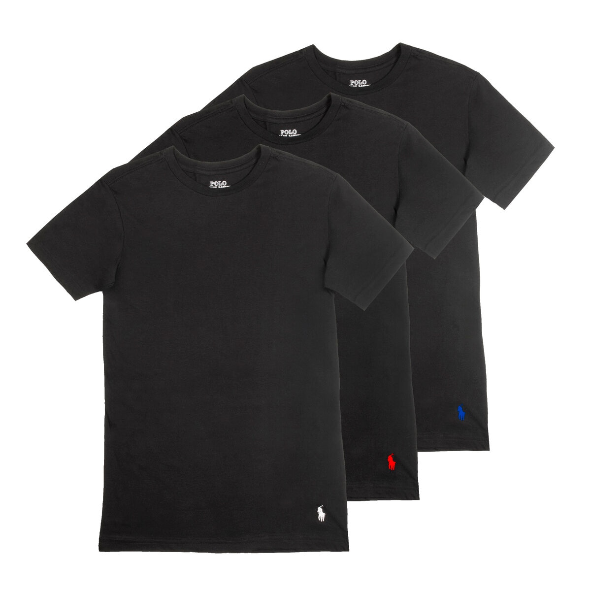 ポロ ラルフローレン メンズ クルーネック Tシャツ 3枚組 ブラック L