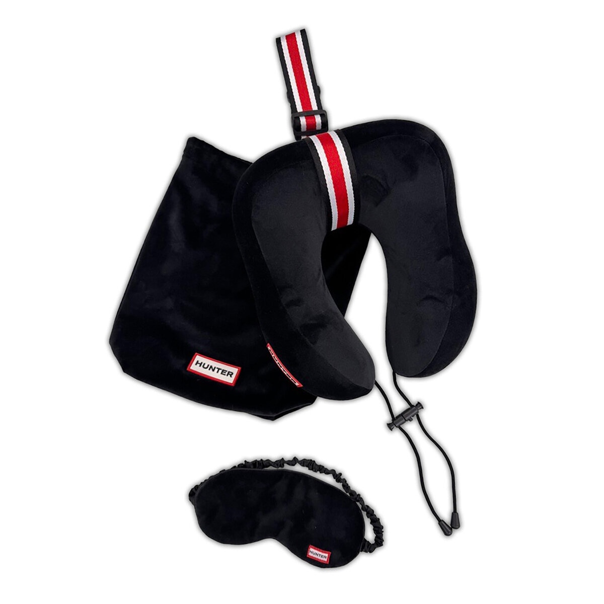 ハンター トラベルピロー / アイマスク 収納袋付き ブラック