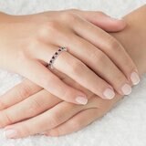 18K ホワイトゴールド 0.15カラット ダイヤモンド & ルビー リング