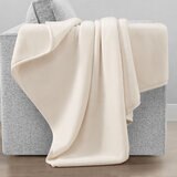 フランネル 大判ひざ掛け 152cm x 177cm アイボリー