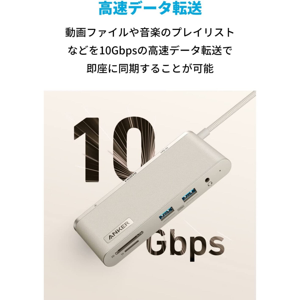 Anker  USB-C ハブ (8-in-1)  A8382N21