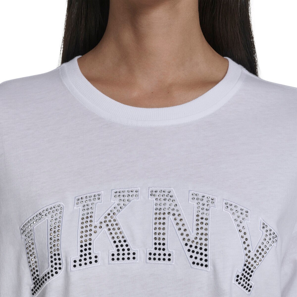 DKNY レディース 半袖 ロゴ Ｔシャツ ホワイト S