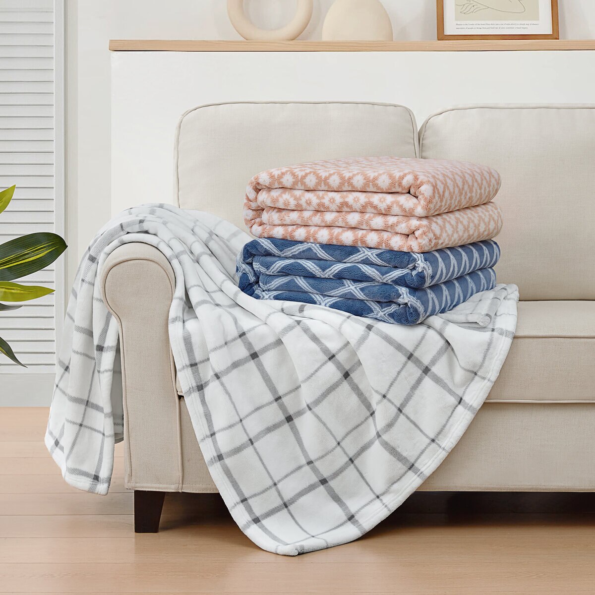 ブリタニカホームファッション 大判ひざ掛け 152x177cm ローズ