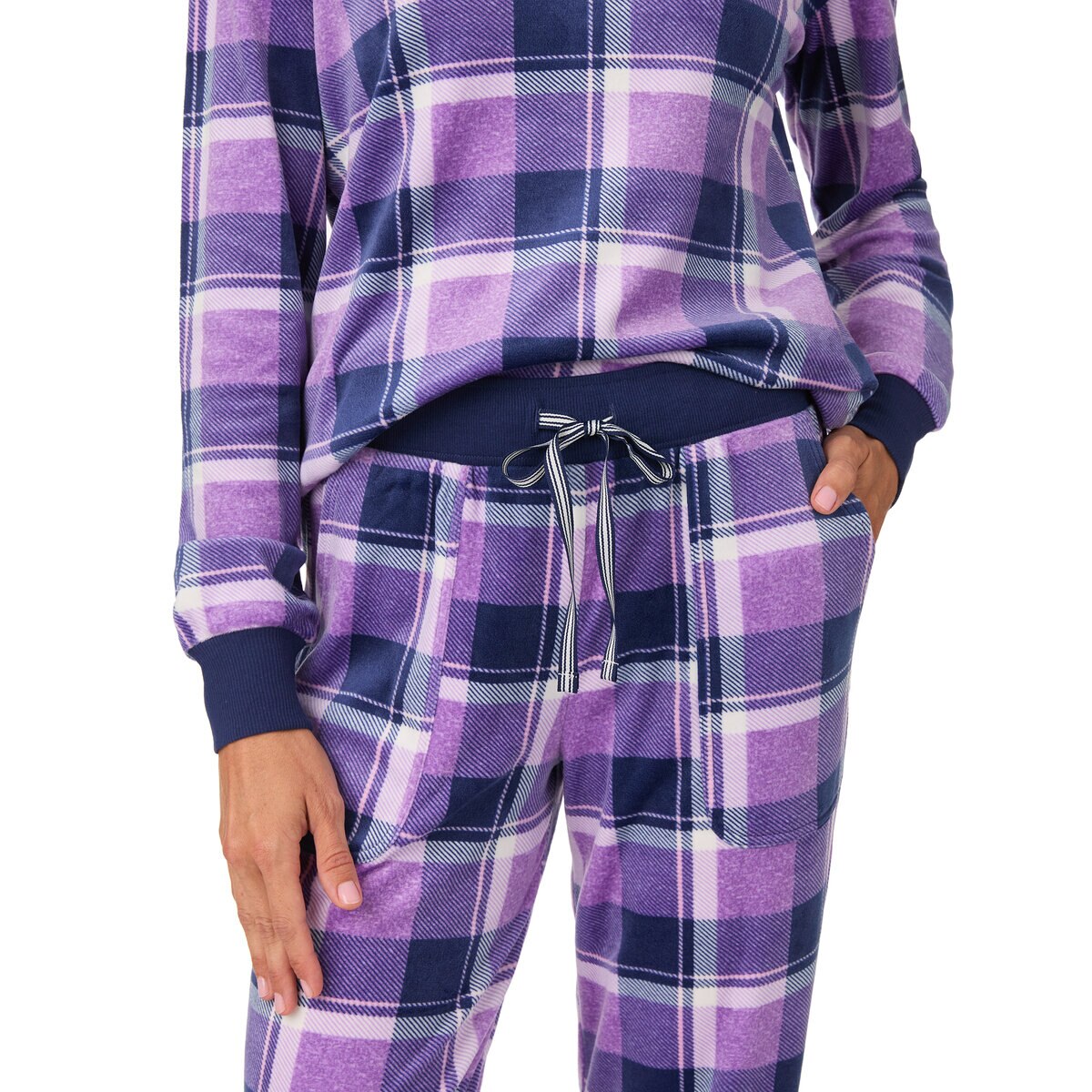 ノーティカ レディース フリース パジャマ パープル L