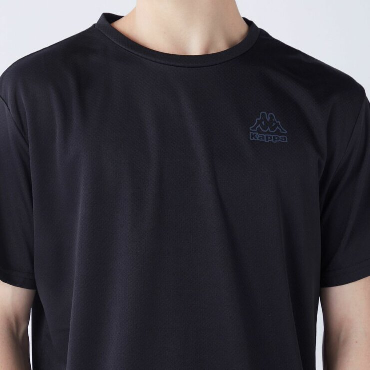 カッパ メンズ 半袖Tシャツ ブラックロゴ