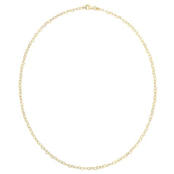 14K Yellow Gold ハート リンク ネックレス