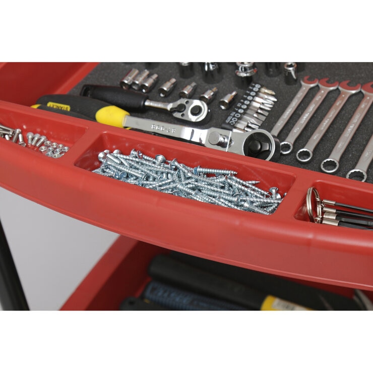 アイリスオーヤマ ハードツールワゴン メッシュパネル付 HDW-3M レッド