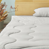 ポリ+コットン コンフォーター セミダブル ライトグレー