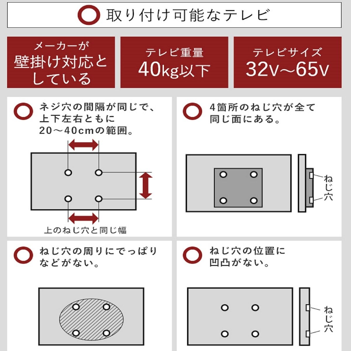 アイリスオーヤマ テレビスタンド UTS-W75 ブラック