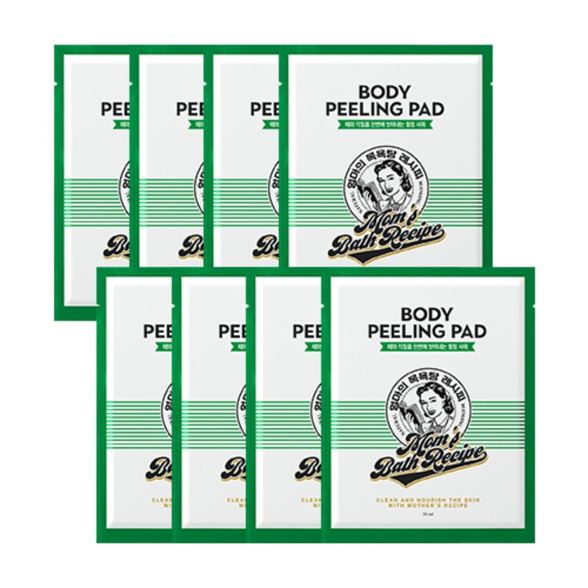 マムズバスレシピ ボディピーリング 角質ケアパッド 8枚入 緑