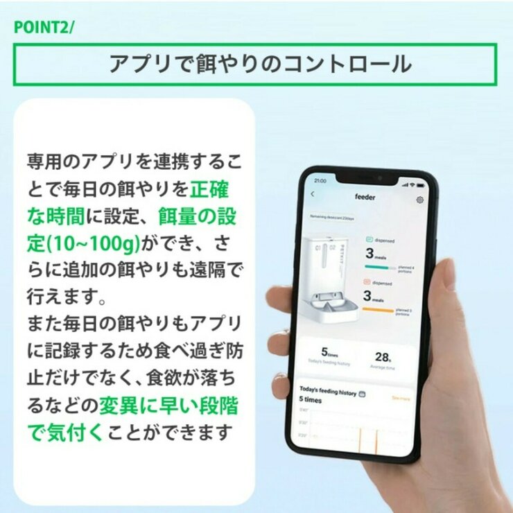 PETKIT ペットカメラ付自動給餌器 アプリ連携 5L COP591