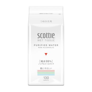 スコッティ ウェットティッシュ 純水99% つめかえ用 130枚X20個 スコッティ ウェットティッシュ 純水99% つめかえ用 130枚X20個